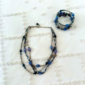 Matching bracelet and necklace set
